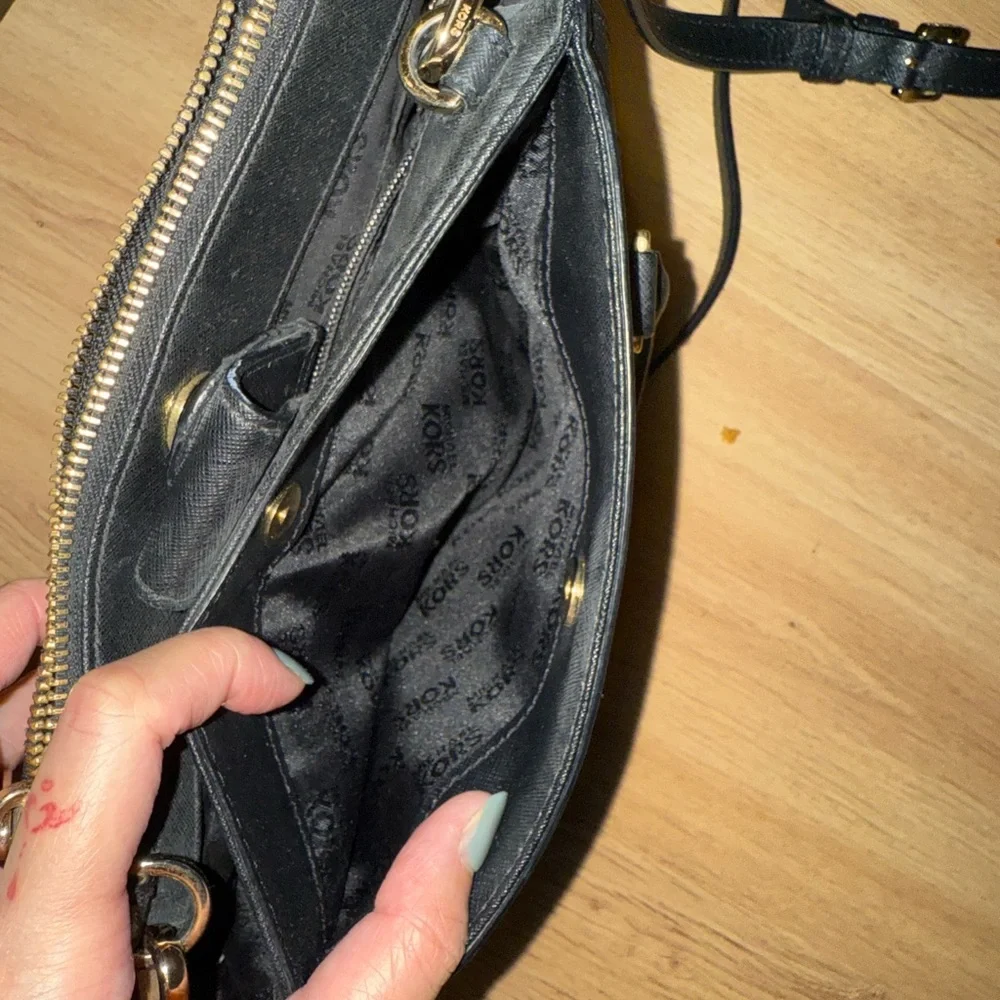 Michael Kors Black Satchel with Gold Accents - Picture 7 of 7